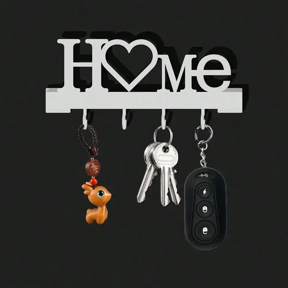 Heart Shape Key Holder Wall Mounted No Drill Entryway Organizer