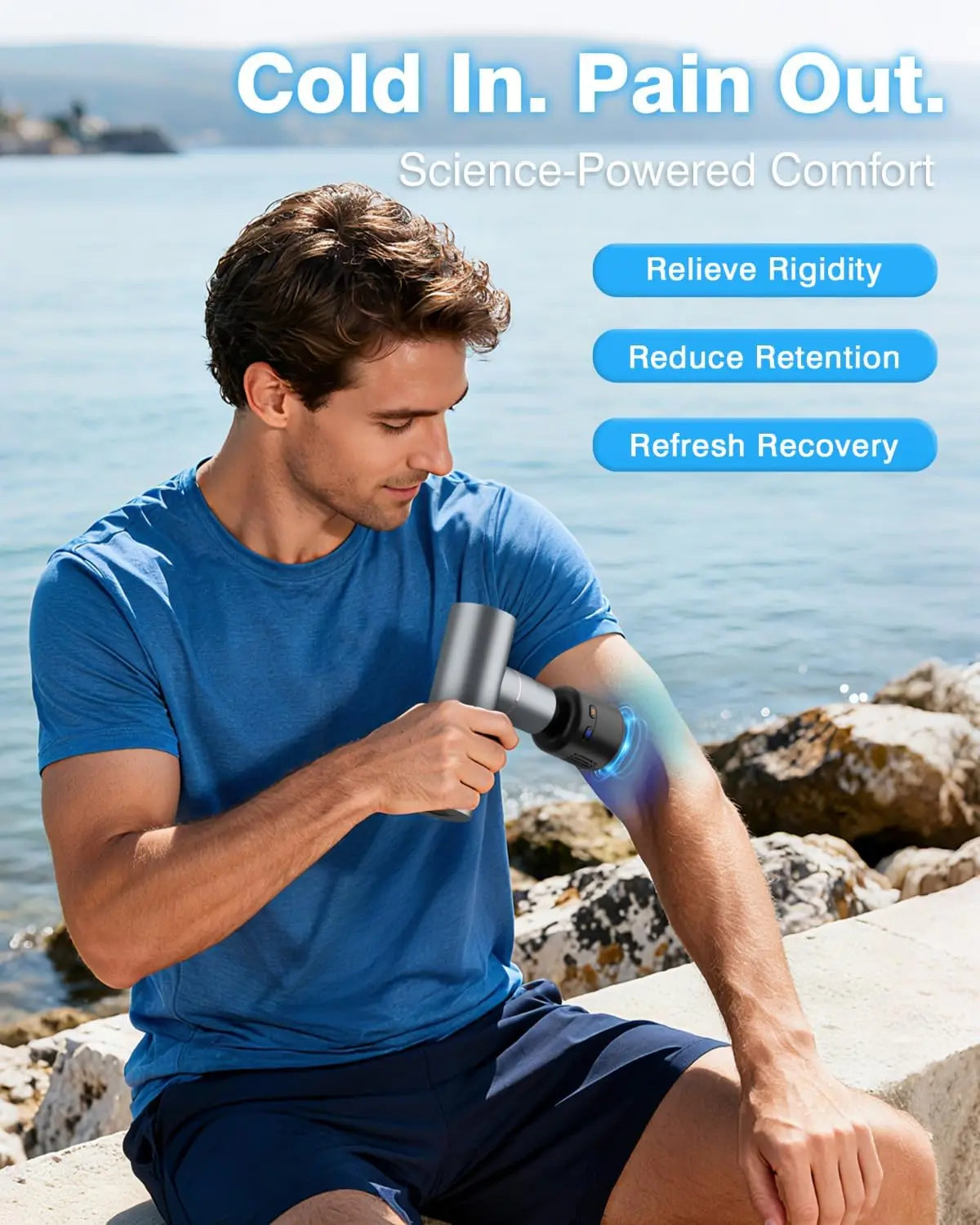 Heat Cold Therapy Massage Gun for Deep Tissue Recovery