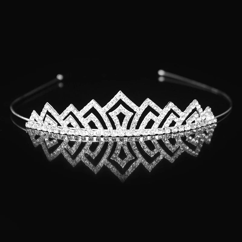 Crystal Princess Tiara Headband Bridal Wedding Party Hair Accessory