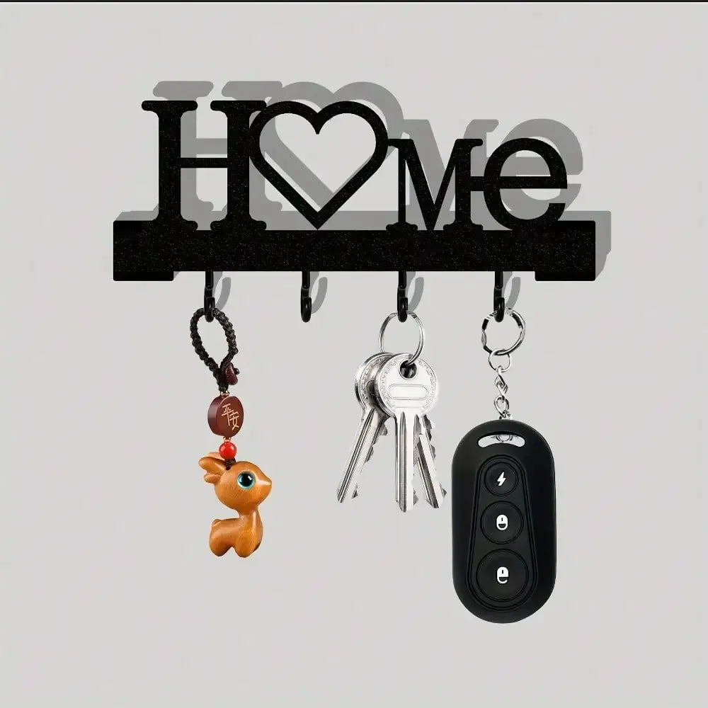Heart Shape Key Holder Wall Mounted No Drill Entryway Organizer