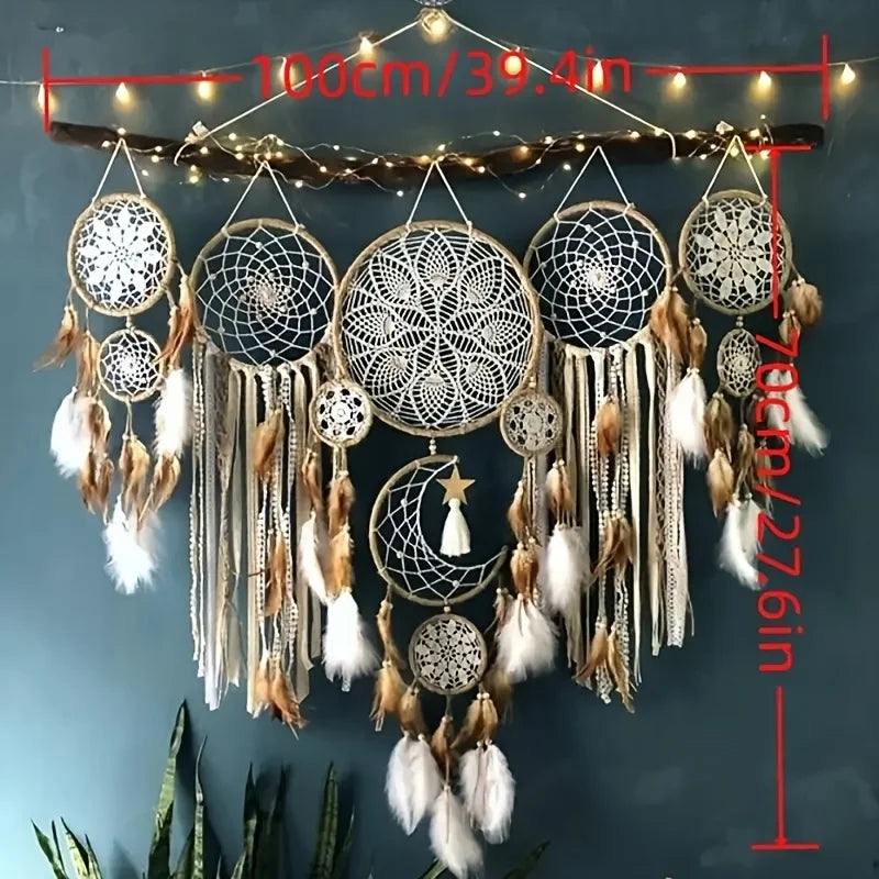 Moon Dream Catcher Bohemian Wall Hanging Bedroom Decor Collection