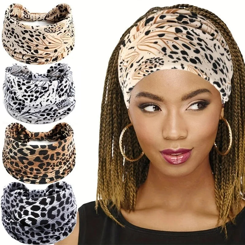 Set Of Four Athletic Headbands For Women Moisture Wicking Breathable